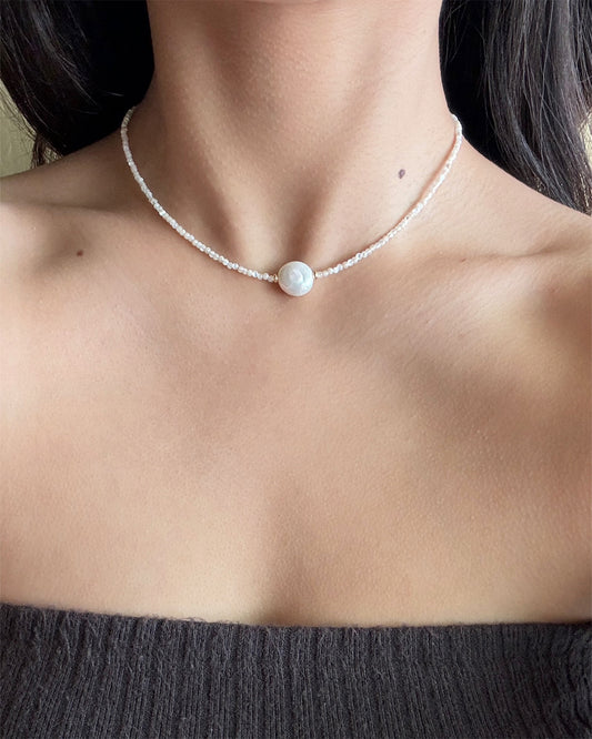 手作飾品品牌 Silhouette Spark 天然貝珠項鍊 Arbe Necklace