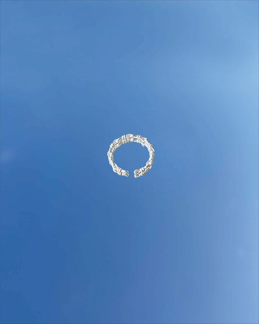 手作飾品品牌 Silhouette Spark 可碰水銀色戒指 Dew Ring