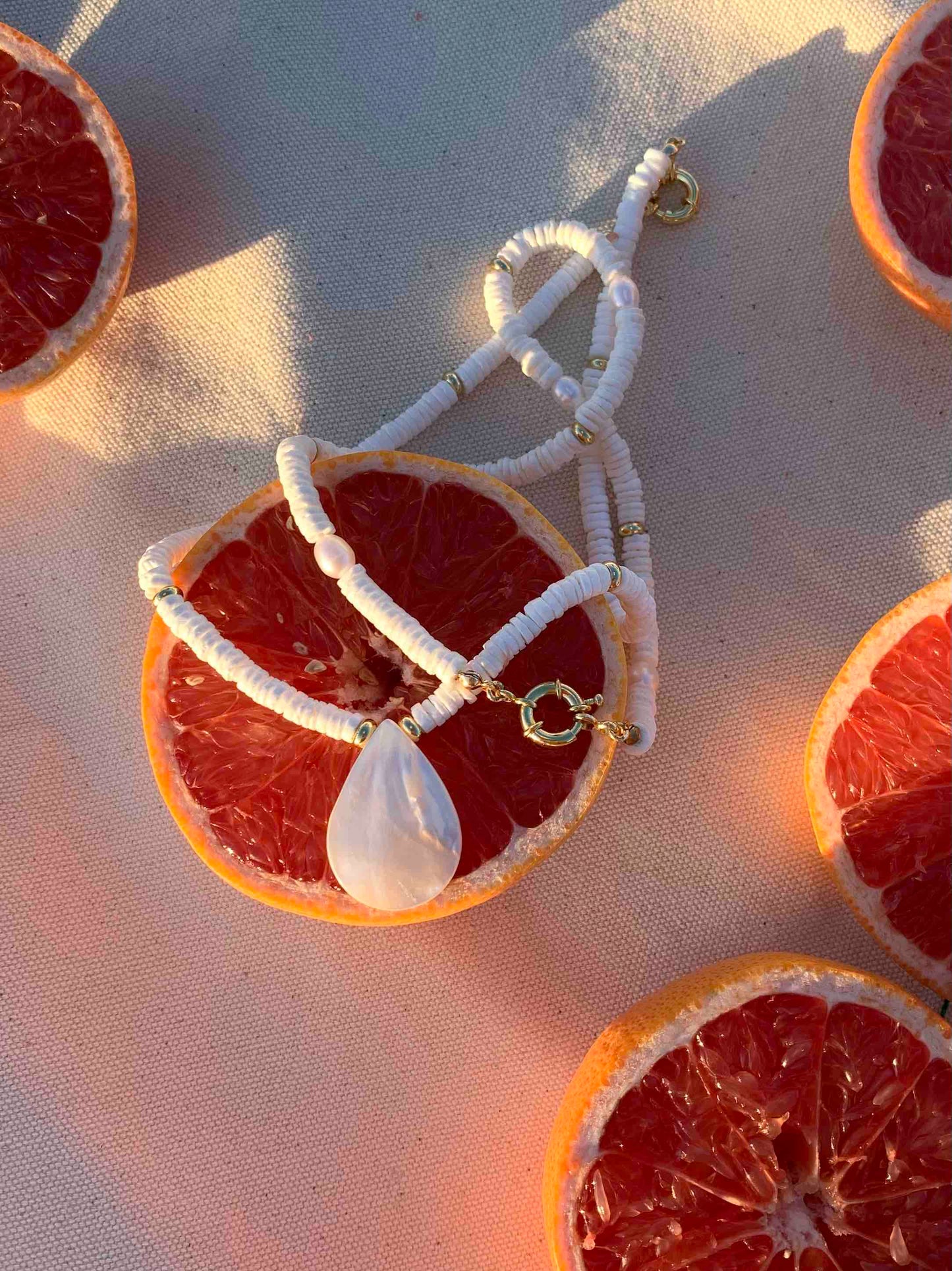 手作飾品品牌 Silhouette Spark 天然貝殼項鍊 Dione Necklace
