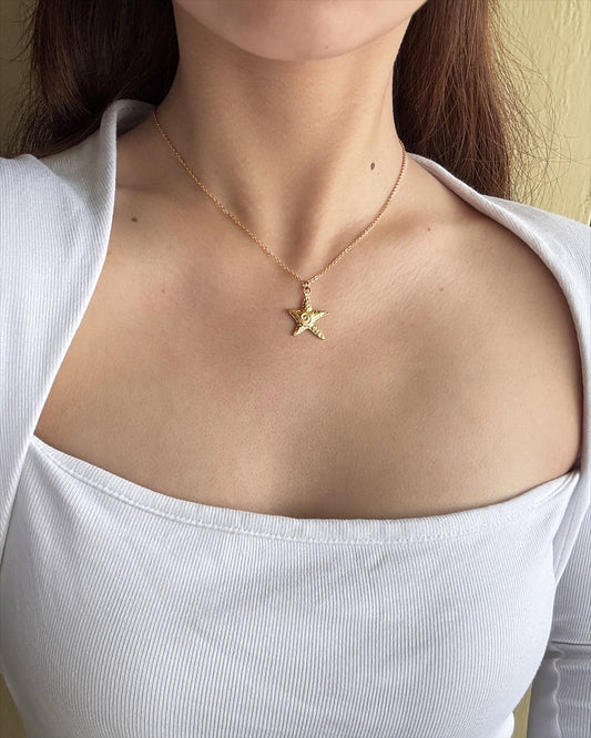 手作飾品品牌 Silhouette Spark 可碰水海星吊墜項鍊 Esta Necklace