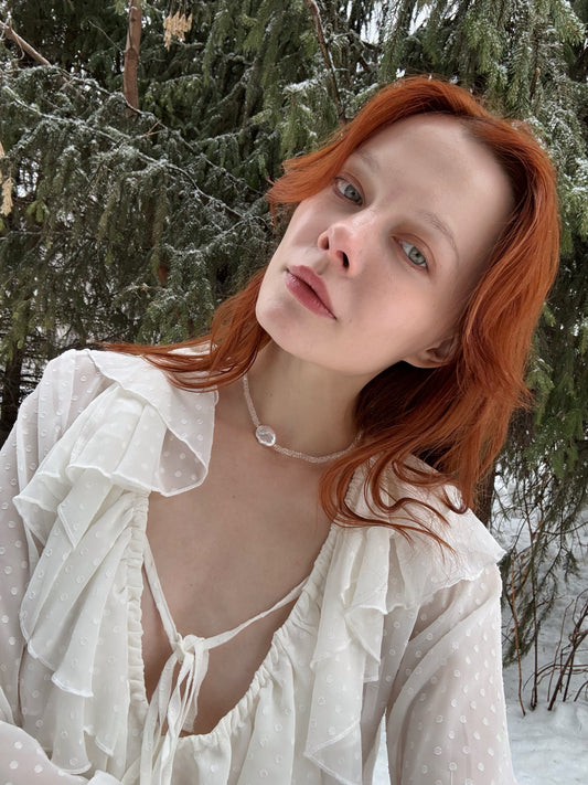 手作飾品品牌 Silhouette Spark 巴洛克水晶項鍊 Kalae Necklace