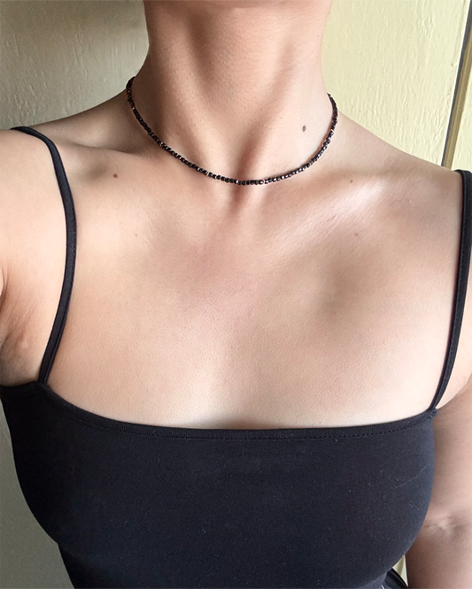 手作飾品品牌 Silhouette Spark 天然石項鍊 黑尖晶項鍊 Irie Necklace