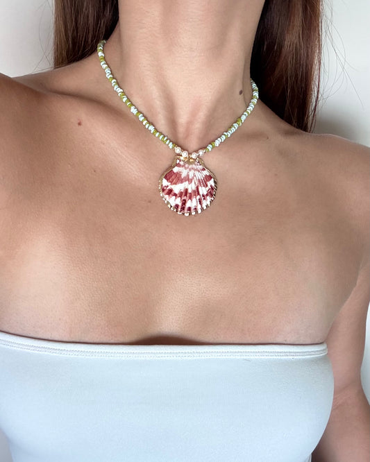 手作飾品品牌 Silhouette Spark 貝殼吊墜珍珠項鍊 Mia 項鍊 Mia necklace