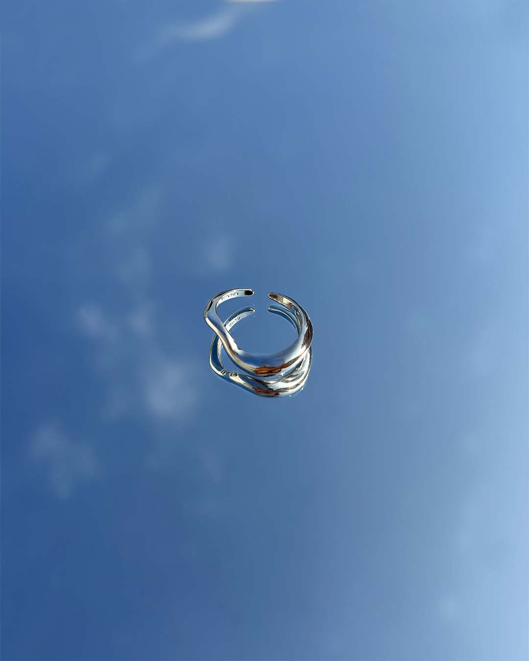 手作飾品品牌 Silhouette Spark 可碰水銀色戒指 Ray Ring