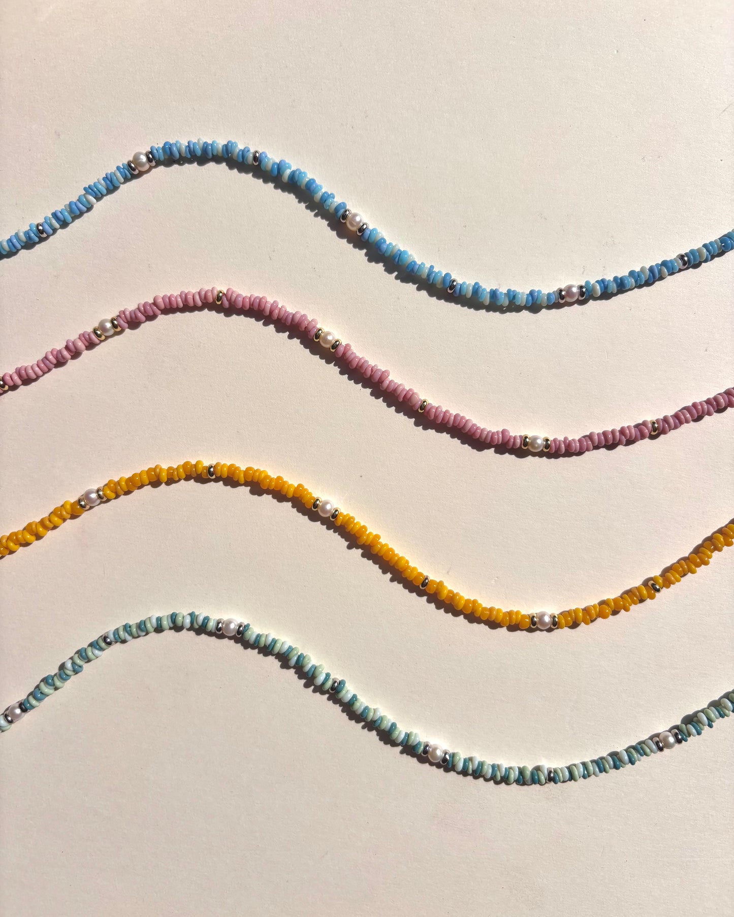 手作飾品品牌 Silhouette Spark 黃色珍珠項鍊 Avon Ava Eli Tane 項鍊 Avon Ava Eli Tane Eli necklace