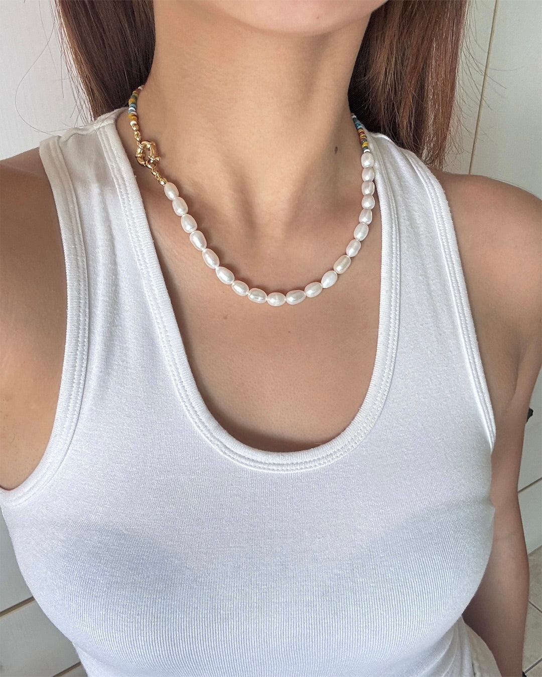 手作飾品品牌 Silhouette Spark 彩色珍珠項鍊 Ari 項鍊 Ari necklace