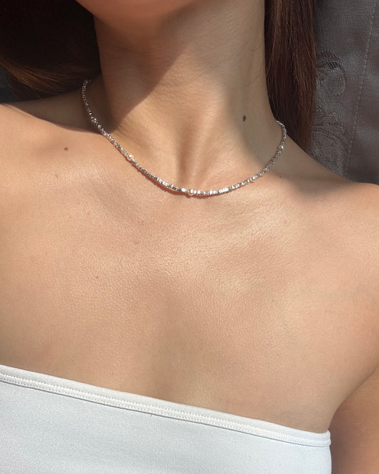 手作飾品品牌 Silhouette Spark 純銀碎銀子項鍊 ARYA necklace