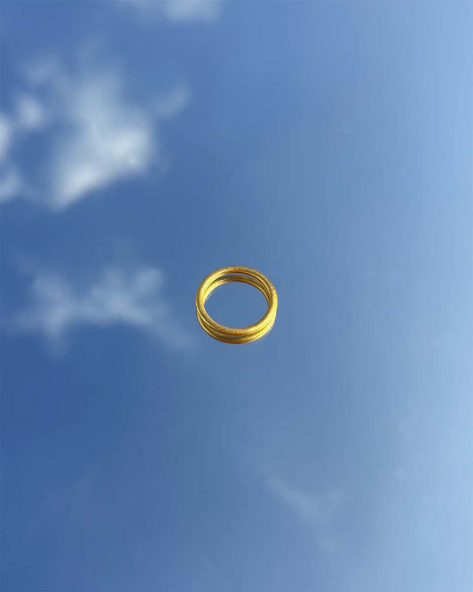 手作飾品品牌 Silhouette Spark 可碰水金色戒指 Aura Ring