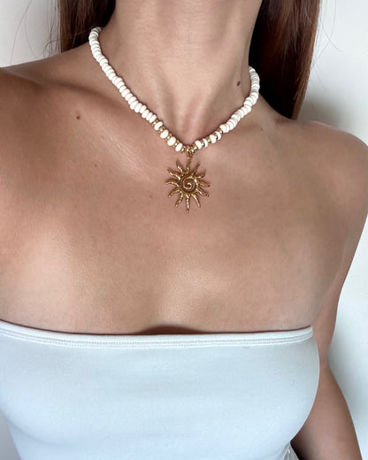 手作飾品品牌 Silhouette Spark 太陽吊墜項鍊 Bina 項鍊 Bina necklace