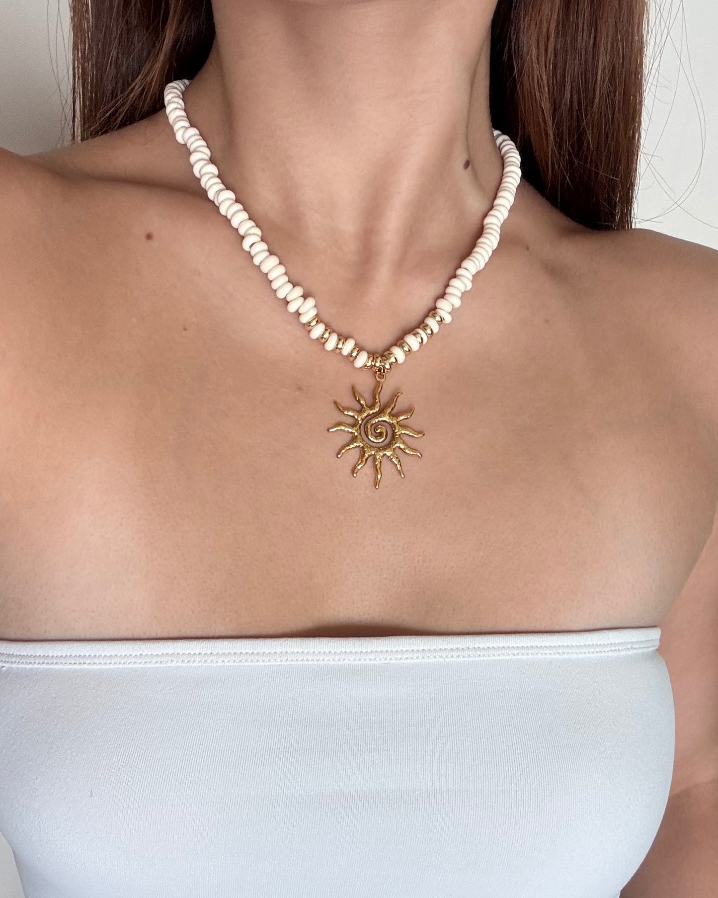 手作飾品品牌 Silhouette Spark 太陽吊墜項鍊 Bina 項鍊 Bina necklace