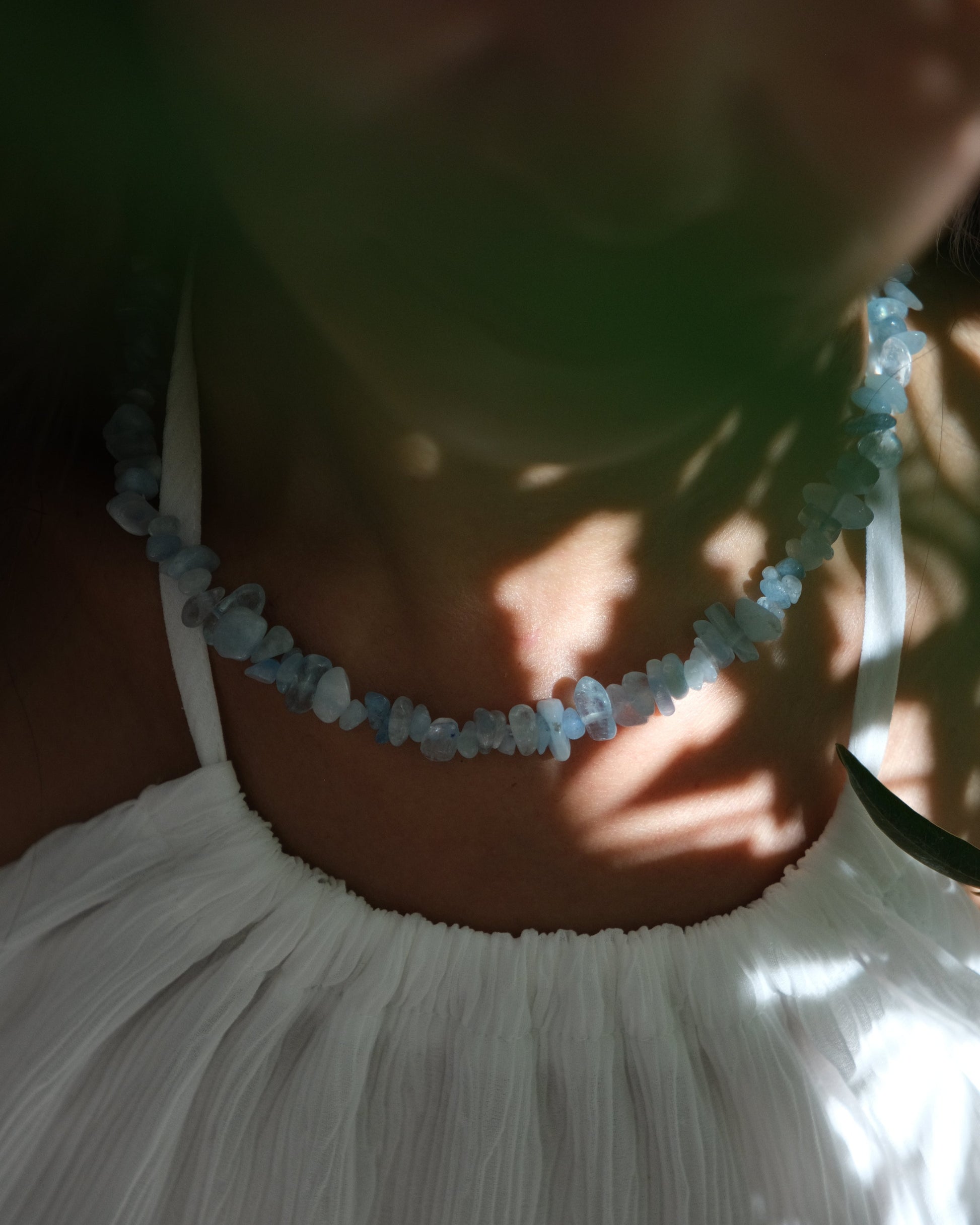 手作飾品品牌 Silhouette Spark 天然石項鍊 海藍寶項鍊 Kori Necklace