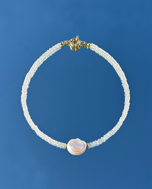 手作飾品品牌 Silhouette Spark 巴洛克水晶項鍊 Kalae Necklace