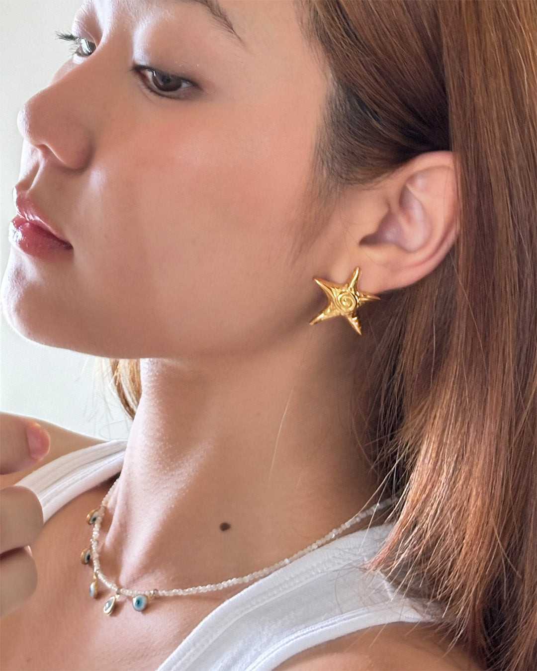 手作飾品品牌 Silhouette Spark 可碰水海星耳環 Esta Earrings