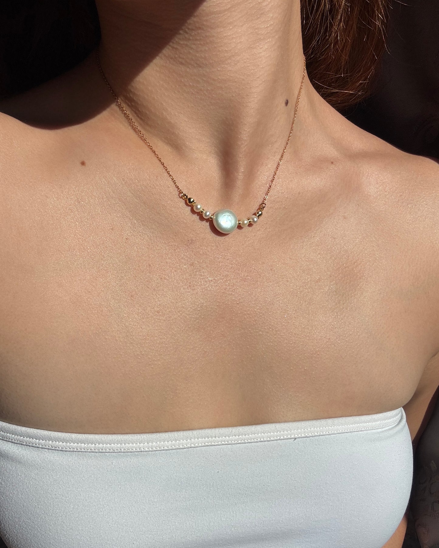 手作飾品品牌 Silhouette Spark 天然珍珠項鍊 Bruna Necklace