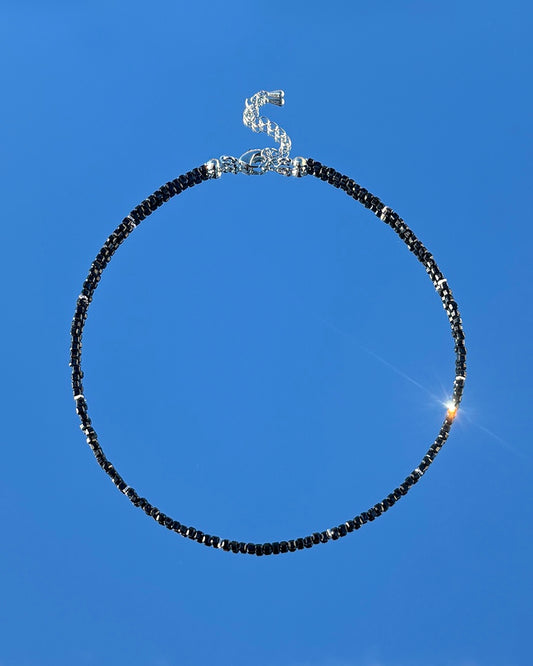 手作飾品品牌 Silhouette Spark 天然石項鍊 黑尖晶項鍊 Irie Necklace