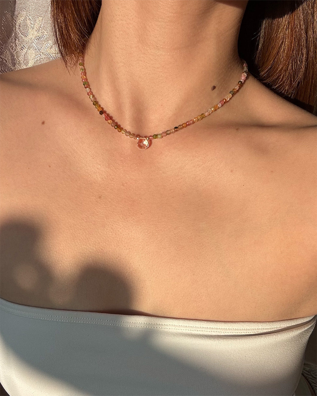 手作飾品品牌 Silhouette Spark 碧璽白水晶項鍊 Ivy 項鍊 Ivy necklace