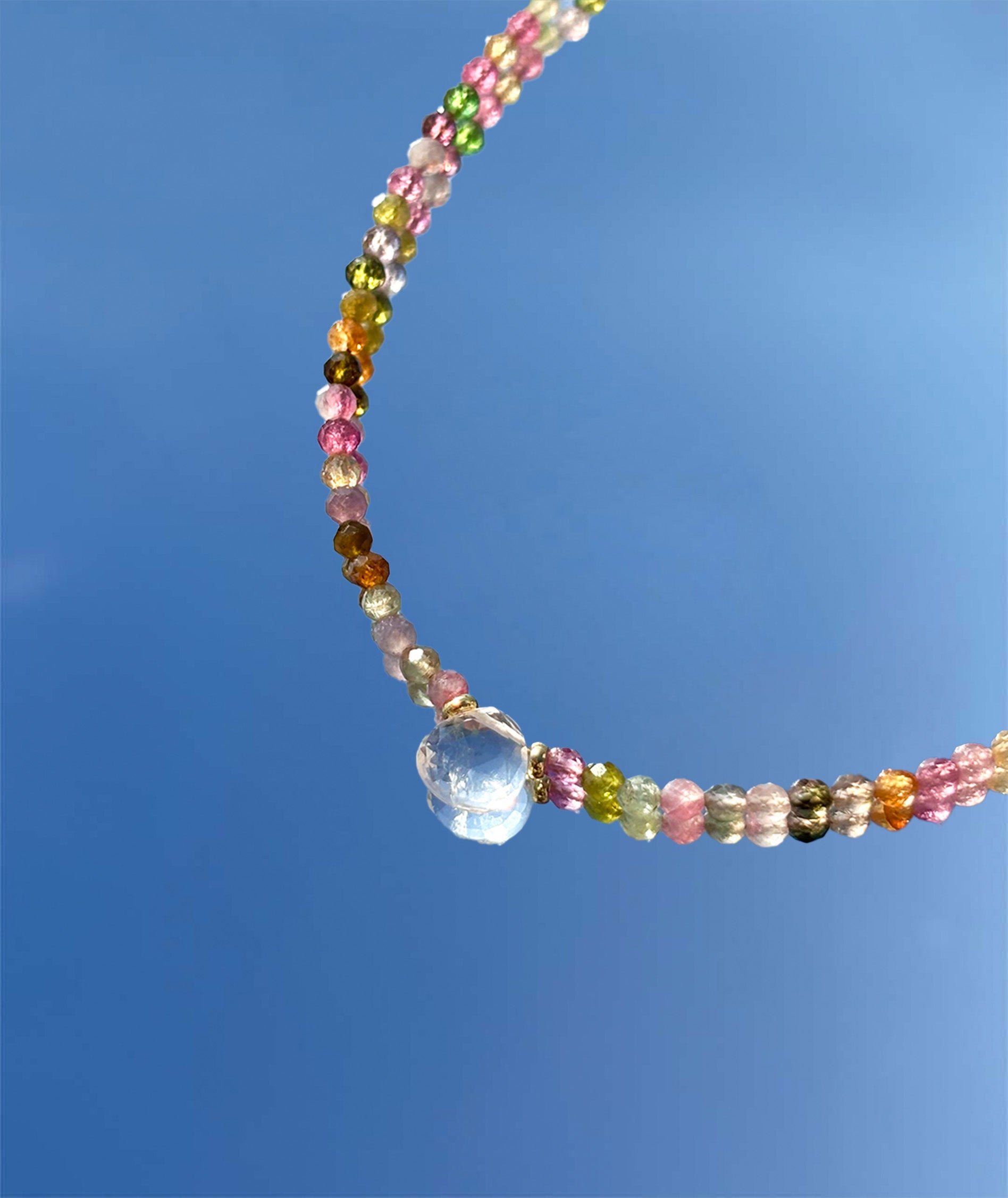 手作飾品品牌 Silhouette Spark 碧璽白水晶項鍊 Ivy 項鍊 Ivy necklace