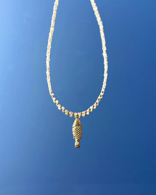 手作飾品品牌 Silhouette Spark 馬蹄貝珠幸運魚項鍊 Kini 項鍊 Kini shell beads necklace