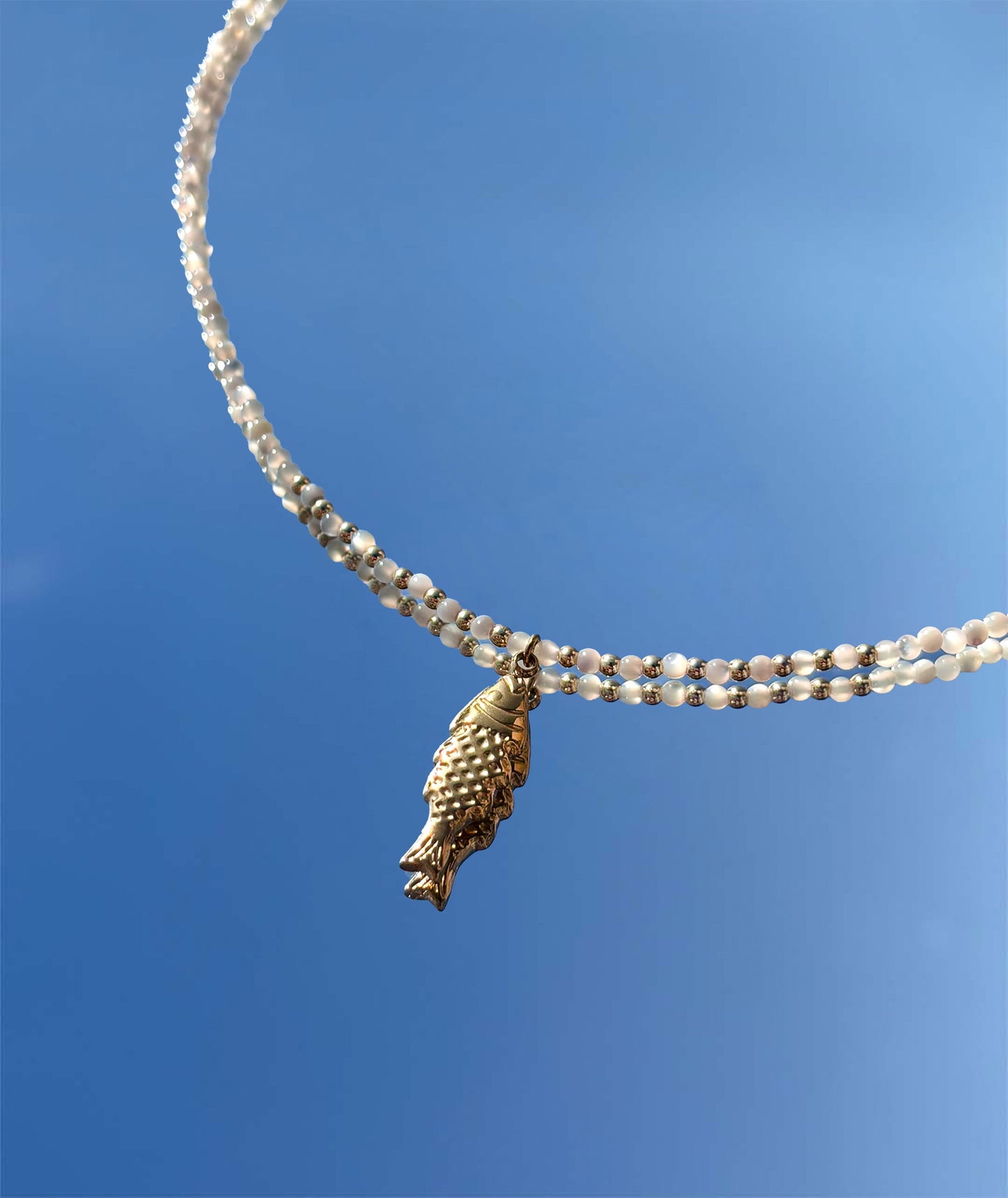 手作飾品品牌 Silhouette Spark 馬蹄貝珠幸運魚項鍊 Kini 項鍊 Kini shell beads necklace