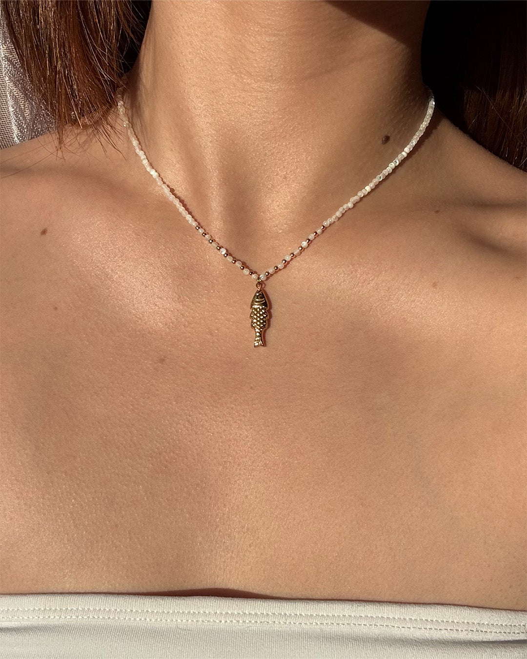 手作飾品品牌 Silhouette Spark 馬蹄貝珠幸運魚項鍊 Kini 項鍊 Kini shell beads necklace
