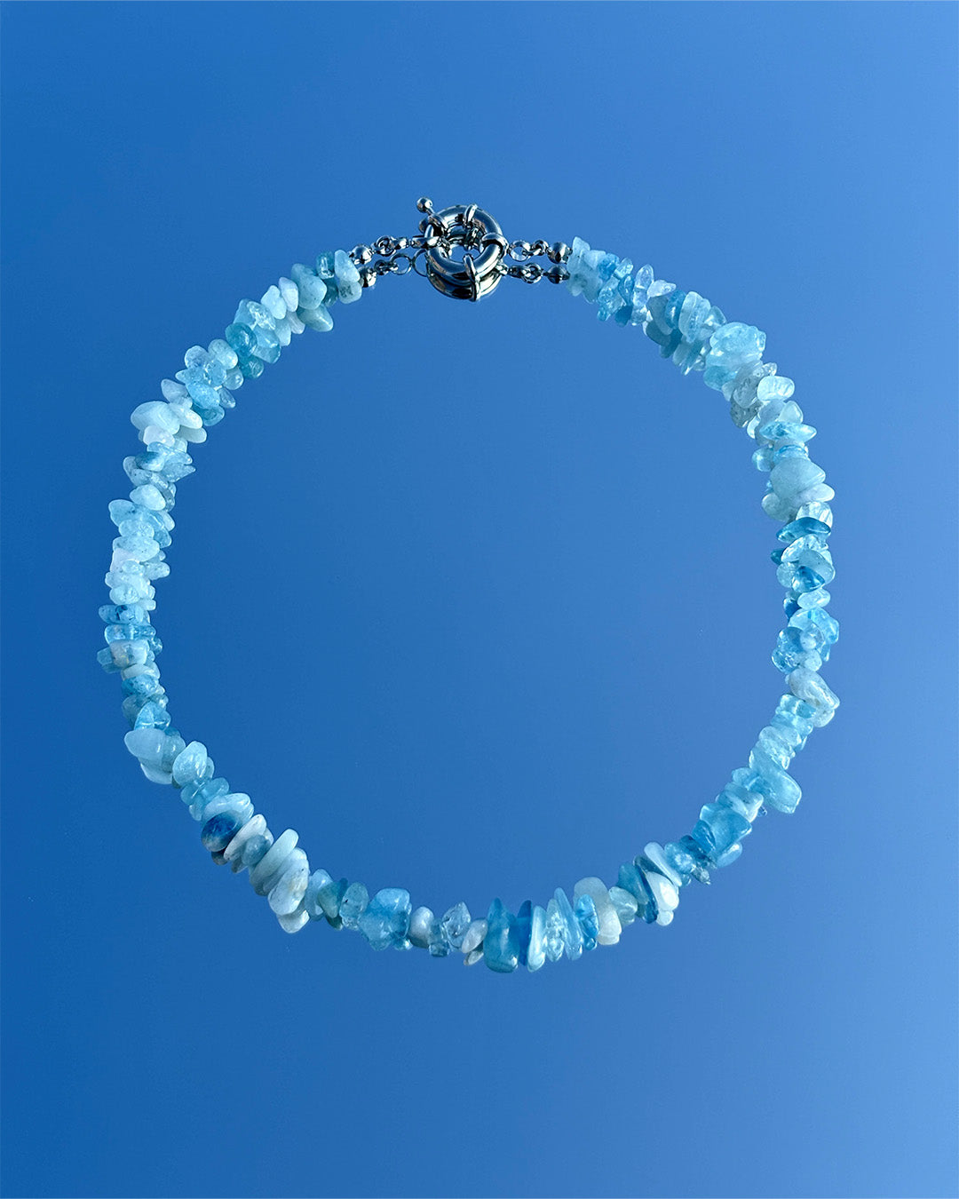 手作飾品品牌 Silhouette Spark 天然石項鍊 海藍寶項鍊 Kori Necklace