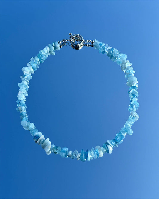 手作飾品品牌 Silhouette Spark 天然石項鍊 海藍寶項鍊 Kori Necklace