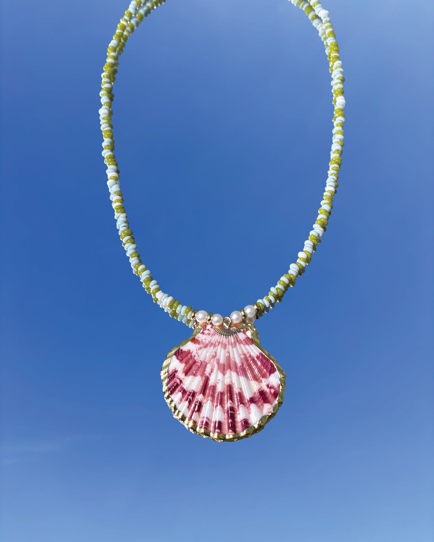 手作飾品品牌 Silhouette Spark 貝殼吊墜珍珠項鍊 Mia 項鍊 Mia necklace