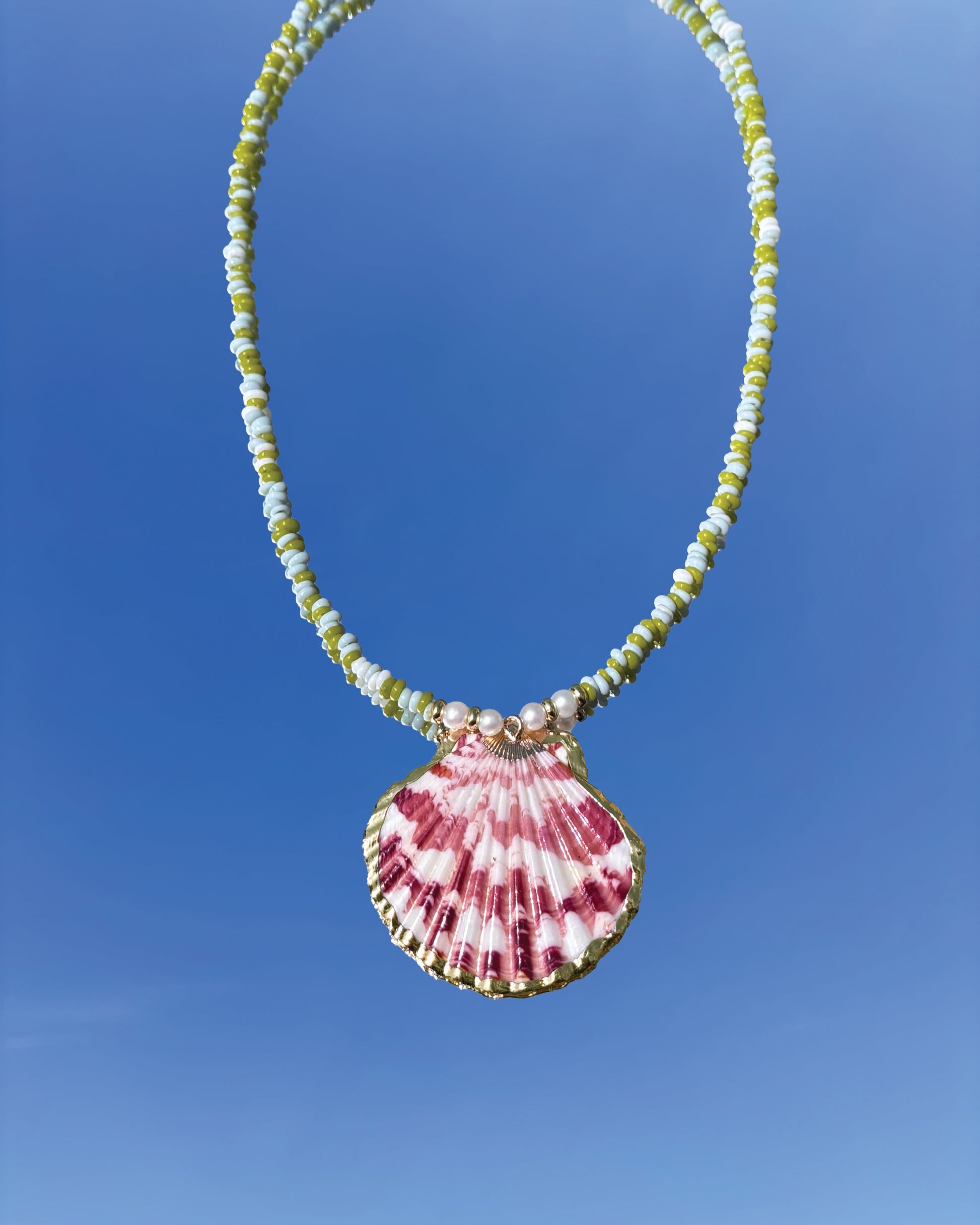 手作飾品品牌 Silhouette Spark 貝殼吊墜珍珠項鍊 Mia 項鍊 Mia necklace