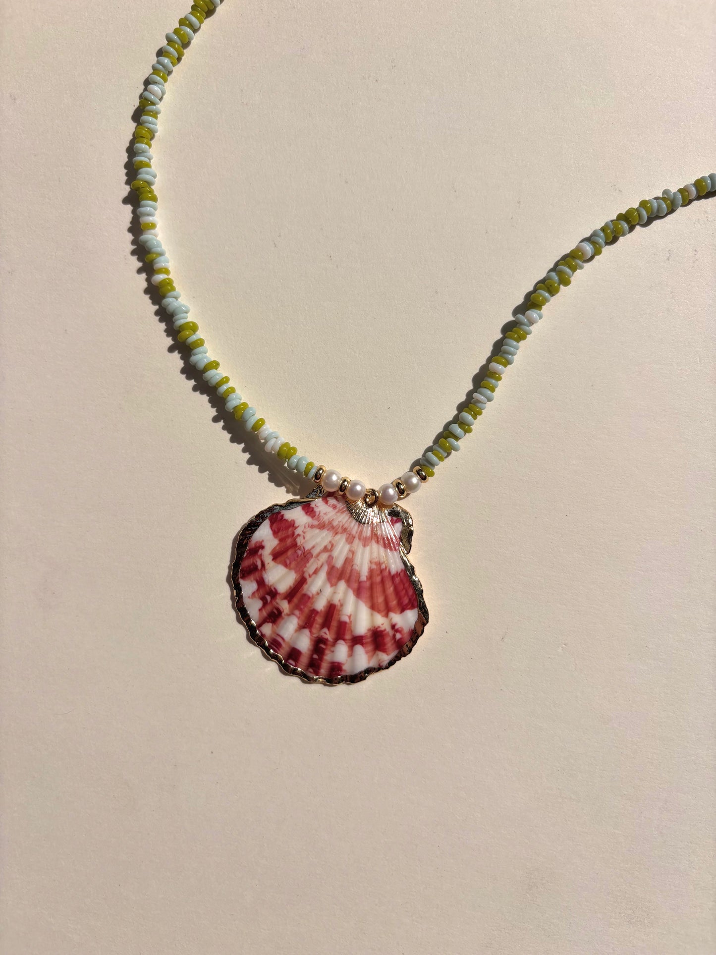 手作飾品品牌 Silhouette Spark 貝殼吊墜珍珠項鍊 Mia 項鍊 Mia necklace