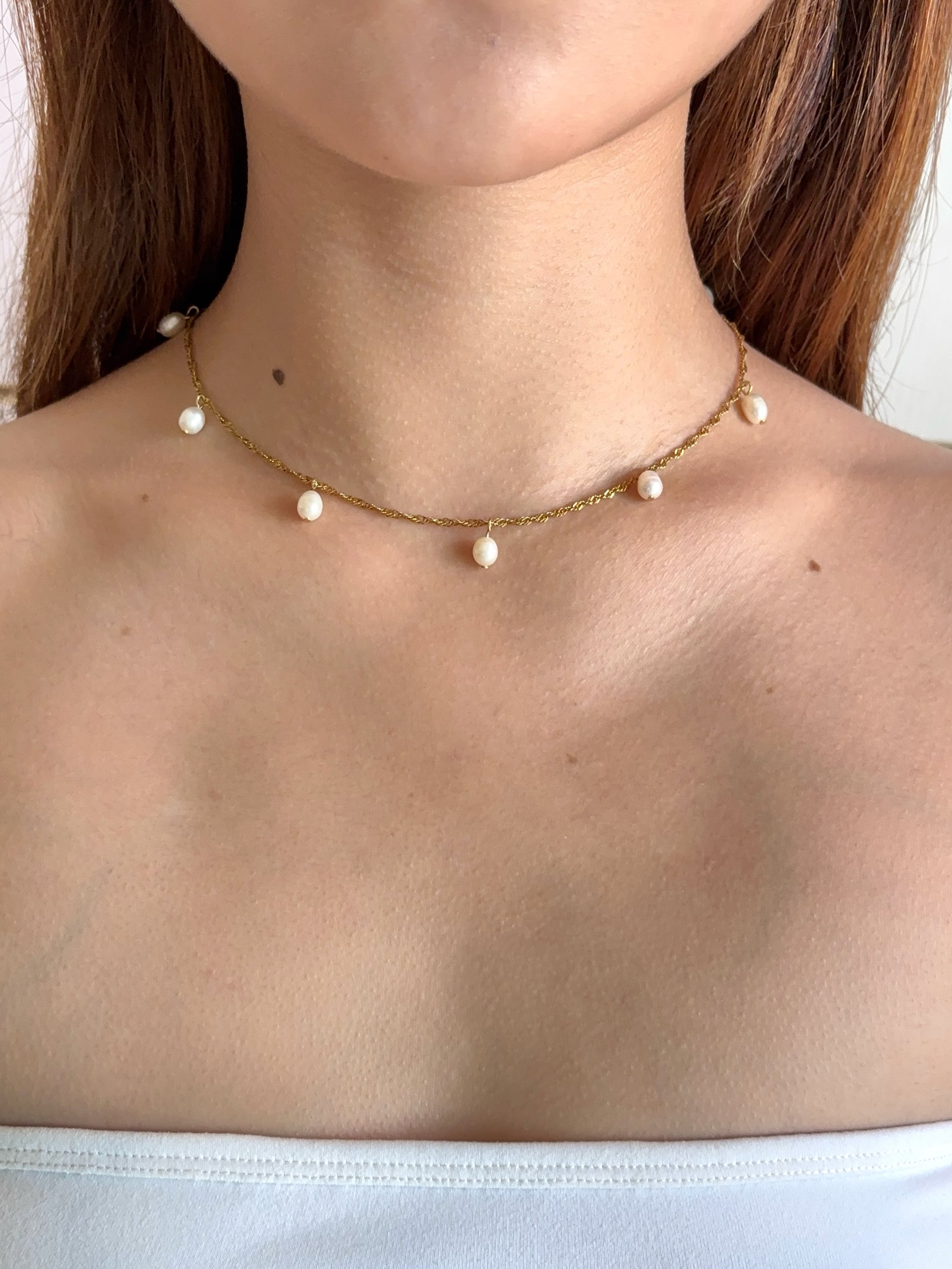 手作飾品品牌 Silhouette Spark 防水珍珠項鍊 Moana Necklace