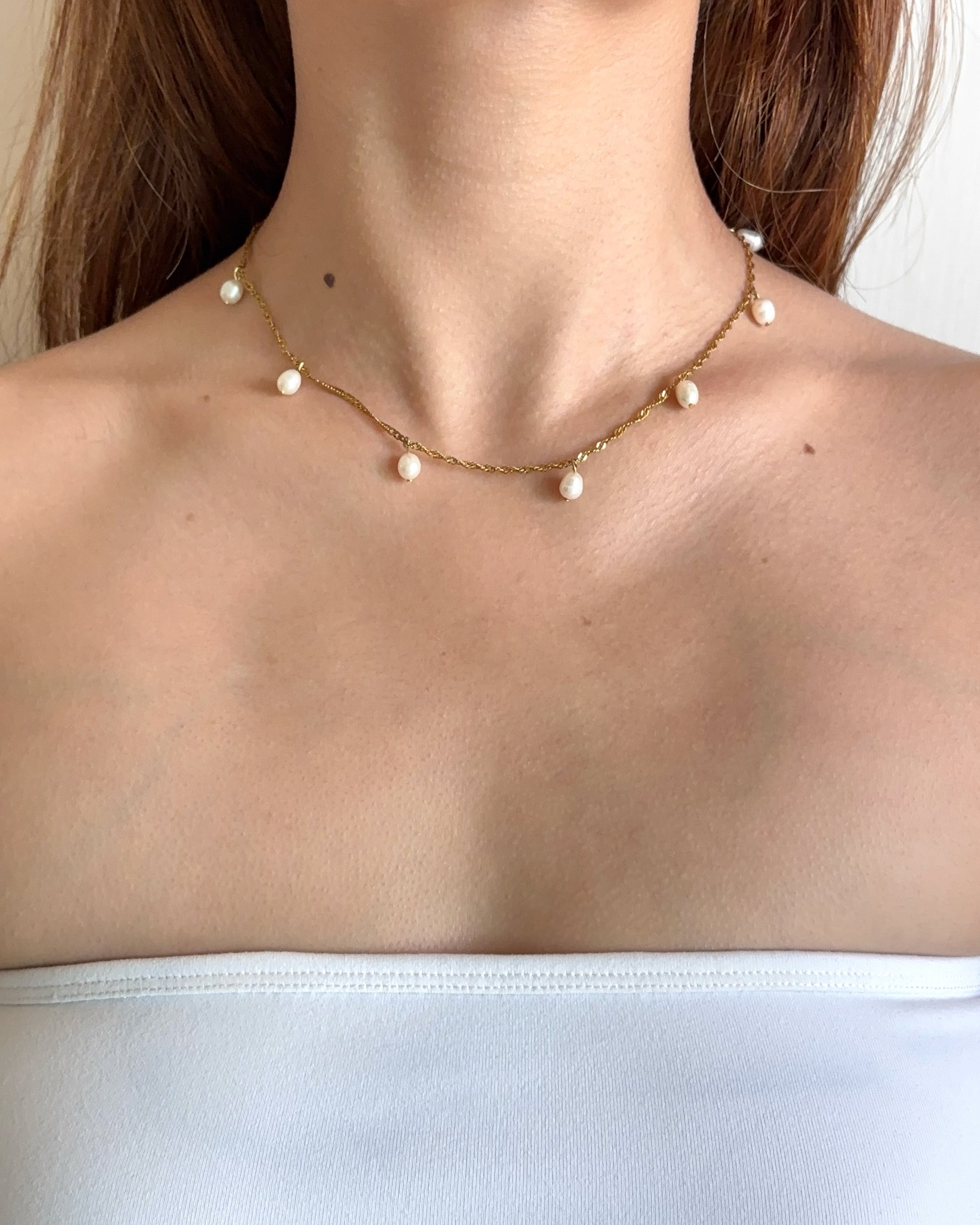 手作飾品品牌 Silhouette Spark 防水珍珠項鍊 Moana Necklace