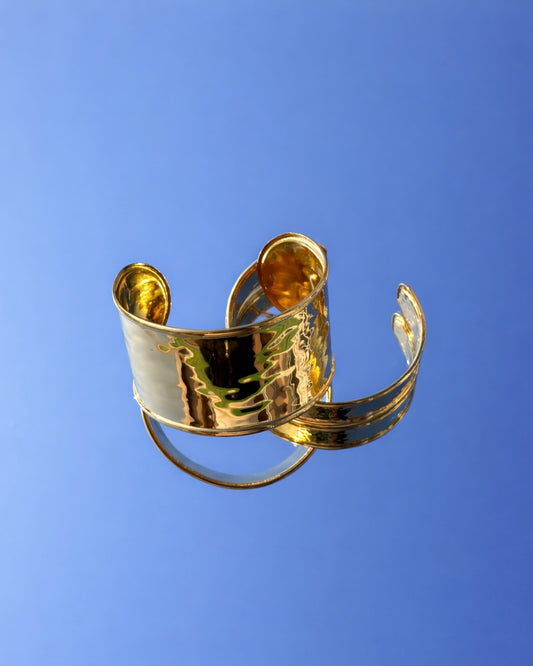 手作飾品品牌 Silhouette Spark 可碰水防水寬版手鐲 Nura cuff bracelet