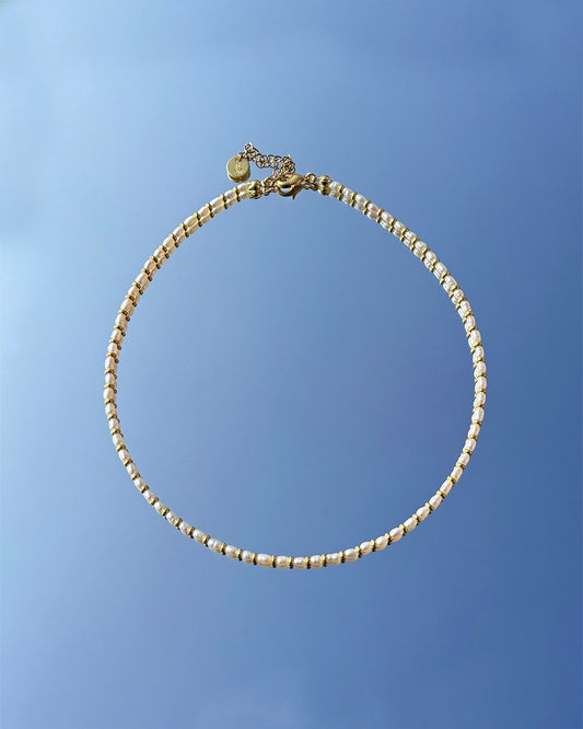 手作飾品品牌 Silhouette Spark 金色迷你珍珠項鍊 OCIE necklace