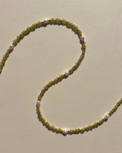 手作飾品品牌 Silhouette Spark 綠色珍珠項鍊 Taito 項鍊 Taito necklace