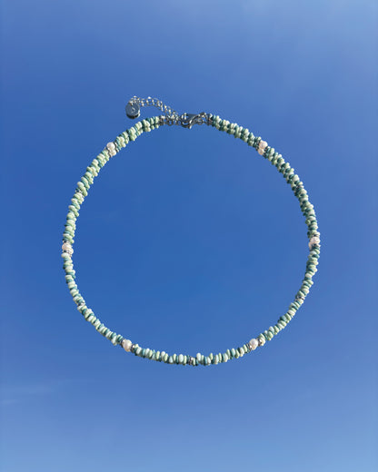 手作飾品品牌 Silhouette Spark 綠色珍珠項鍊 Tane 項鍊 Tane necklace