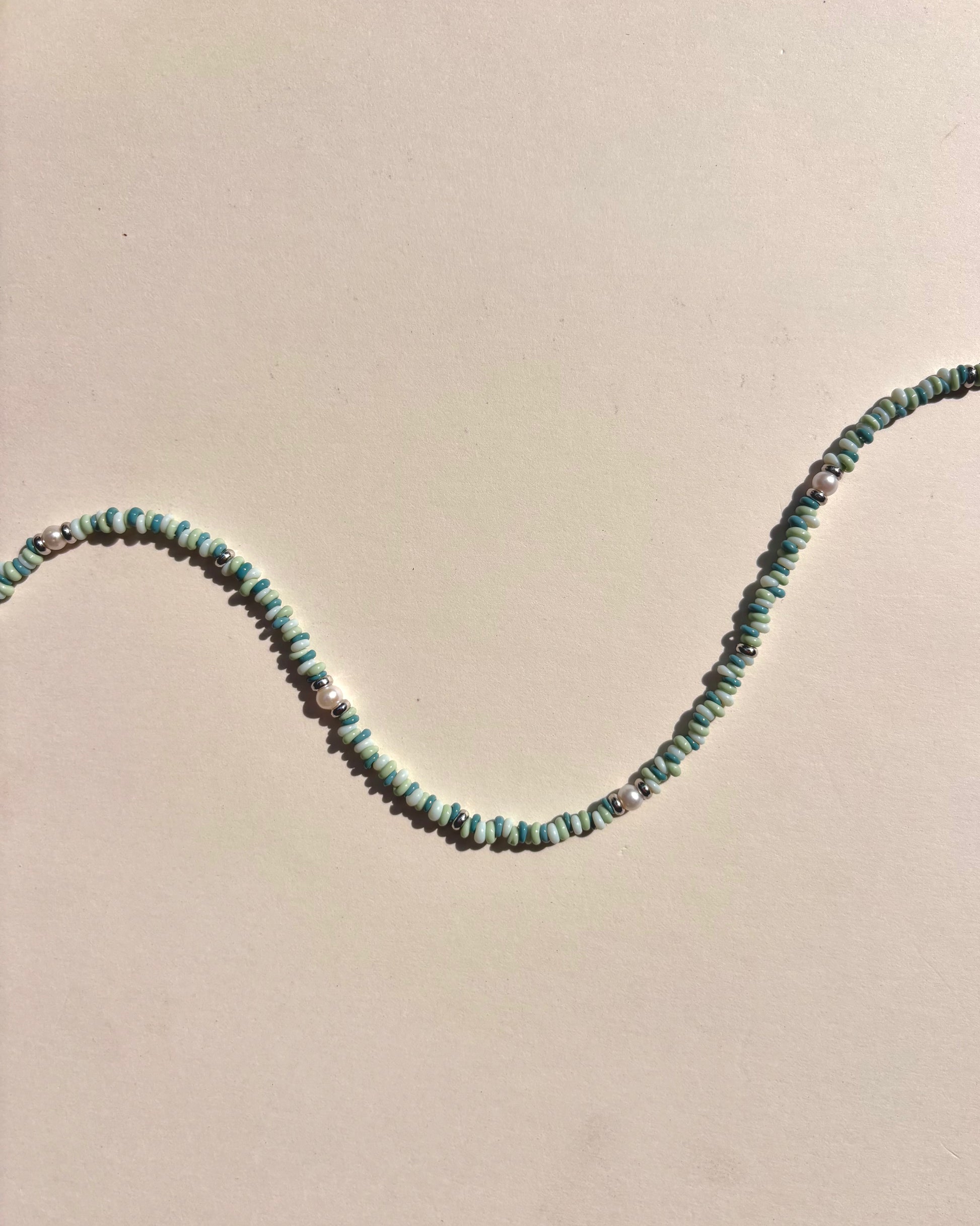 手作飾品品牌 Silhouette Spark 綠色珍珠項鍊 Tane 項鍊 Tane necklace