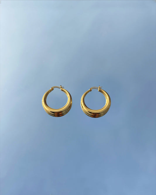 手作飾品品牌 Silhouette Spark 可碰水金色耳環 Theo Earrings