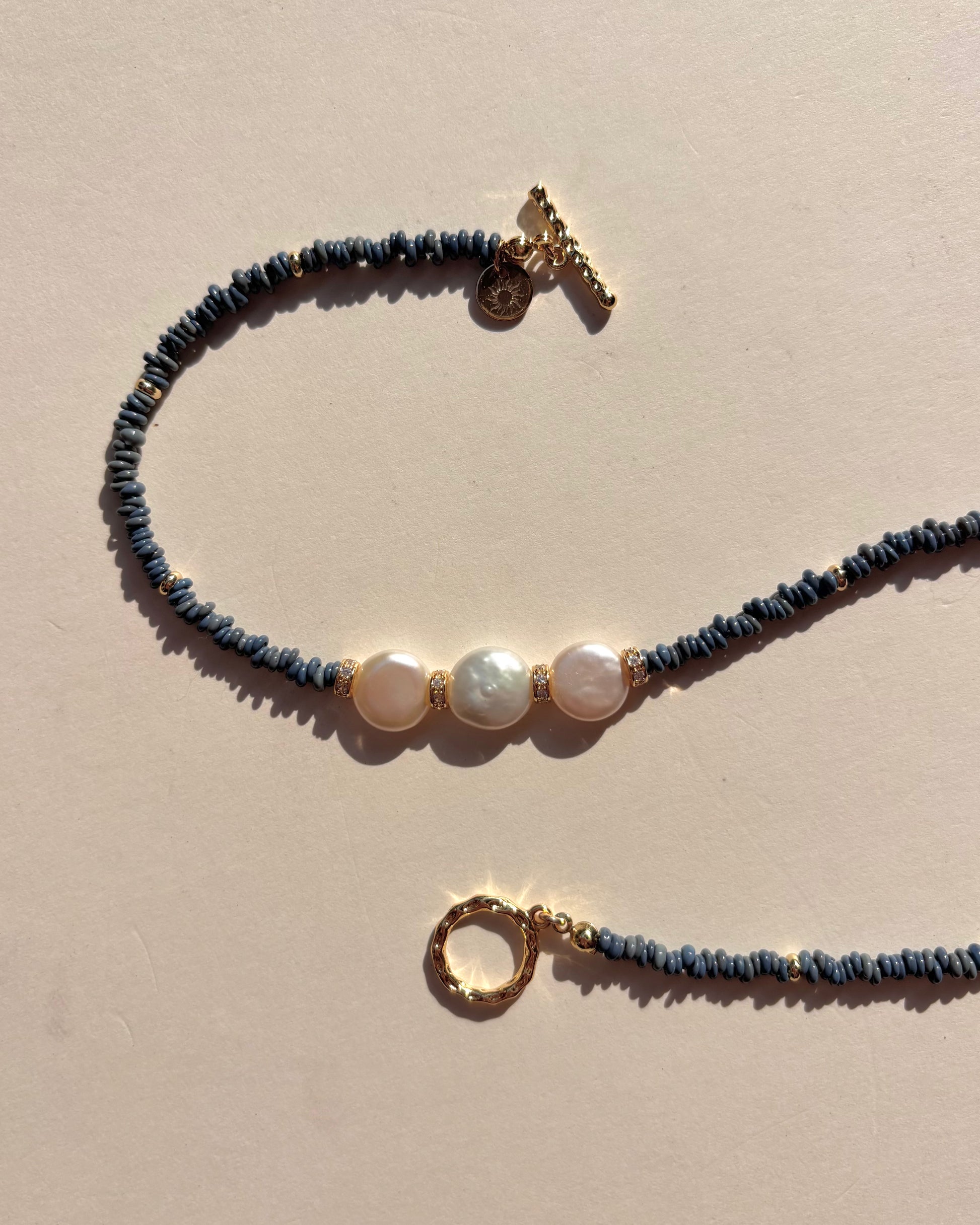 手作飾品品牌 Silhouette Spark 深藍色珍珠項鍊 Ula 項鍊 Ula necklace
