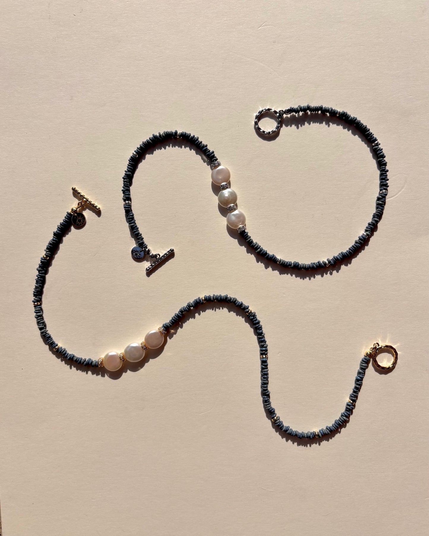 手作飾品品牌 Silhouette Spark 深藍色珍珠項鍊 Ula 項鍊 Ula necklace