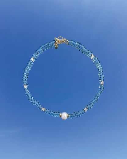 手作飾品品牌 Silhouette Spark 藍色珍珠項鍊 Veera 項鍊 Veera necklace
